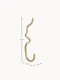 Ferm Living Крючок настенный Curvature узкий из латуни ручной работы, 3х20 см, матовый латунный — фото 2