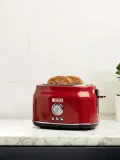 Haden Тостер Dorset на 2 тоста с широкими отсеками и 6 режимами прожарки, сталь, глубина 22 см, красный — фото 6
