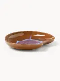 Блюдо для подачи Shell HKliving ручной работы, коричневое с голубым, 21 см — фото 2