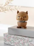 Hoptimist Статуэтка Fuzzle из дуба, Ø 5 см × В 7 см, Тёмный коричневый — фото 3