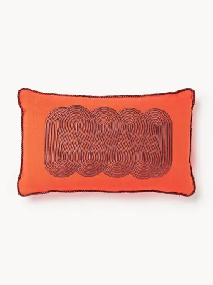 Jonathan Adler Подушка декоративная Pompidou, Ш 30 × Д 50 см, Оранжевый