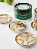 Jonathan Adler Набор подставок Eden, фарфор с позолотой, 4 шт — фото 3