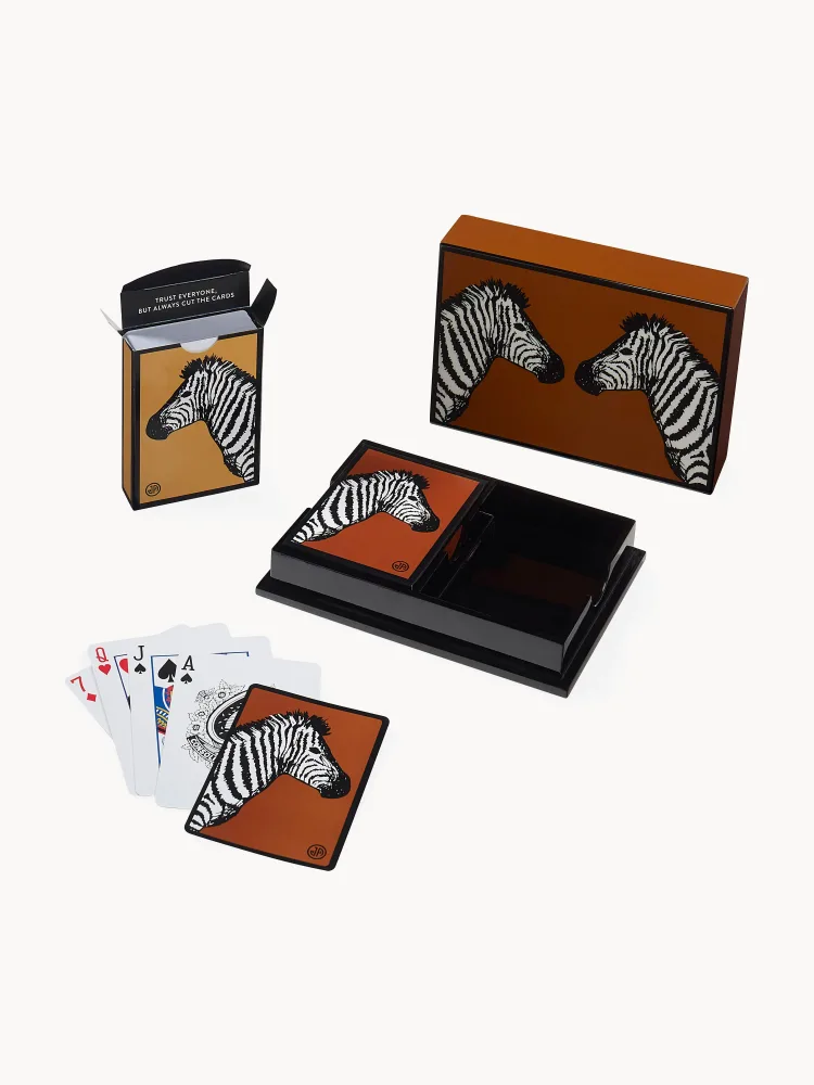 Jonathan Adler Игральные карты Zebra, две колоды в коробке