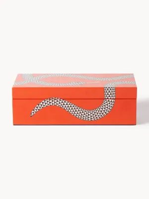 Jonathan Adler Коробка для хранения ручной работы Eden, Ш 20 × Г 10 см, Оранжевый