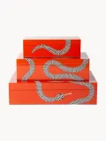 Jonathan Adler Коробка для хранения ручной работы Eden, Ш 20 × Г 10 см, Оранжевый — фото 3