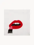 Jonathan Adler Салфетка сервировочная коктейльная Lips изо льна, 15х15 см — фото 3