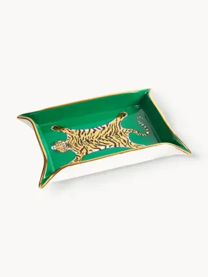 Jonathan Adler Поднос декоративный Tiger из фарфора, 18 x 13 см