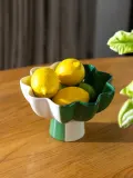 &klevering Миска декоративная ручной росписи Sun, диаметр 20 см, Ø 20 × В 13 см, Зелёный — фото 6
