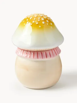 &klevering Коробка для хранения Magic Mushroom из доломита с крышкой, Ø 12 × В 15 см, Бледный розовый