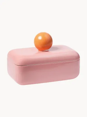 &klevering Коробка для хранения Orb из доломита с крышкой, Ш 23 × Г 14 см, Cool Pink
