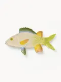 &klevering Блюдо для подачи Fish с ручной росписью, в форме рыбы, зелёно-жёлтое — фото 1