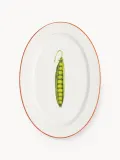 &klevering Блюдо для подачи Pea с ручной росписью, овальное, 30х21 см — фото 1