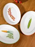 &klevering Блюдо для подачи Pea с ручной росписью, овальное, 30х21 см — фото 2