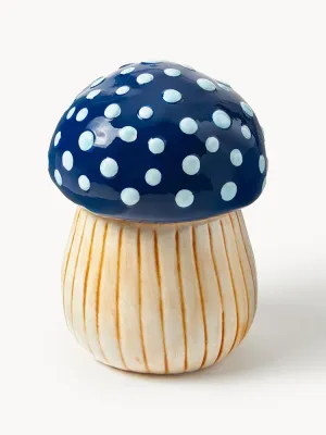 &klevering Коробка для хранения Magic Mushroom из доломита с крышкой, Ø 13 × В 17 см, Синий