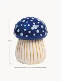 &klevering Коробка для хранения Magic Mushroom из доломита с крышкой, Ø 13 × В 17 см, Синий — фото 2