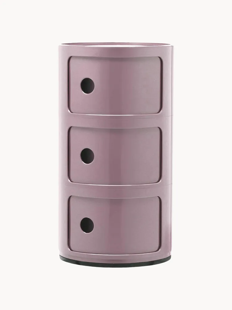 Kartell Столик приставной Componibili, 3 модуля, Ø 32 × В 59 см, Лавандовый