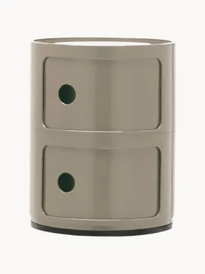 Kartell Столик приставной Componibili, 2 модуля, Ø 32 × В 40 см, Greige