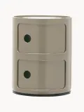 Kartell Столик приставной Componibili, 2 модуля, Ø 32 × В 40 см, Greige — фото 1