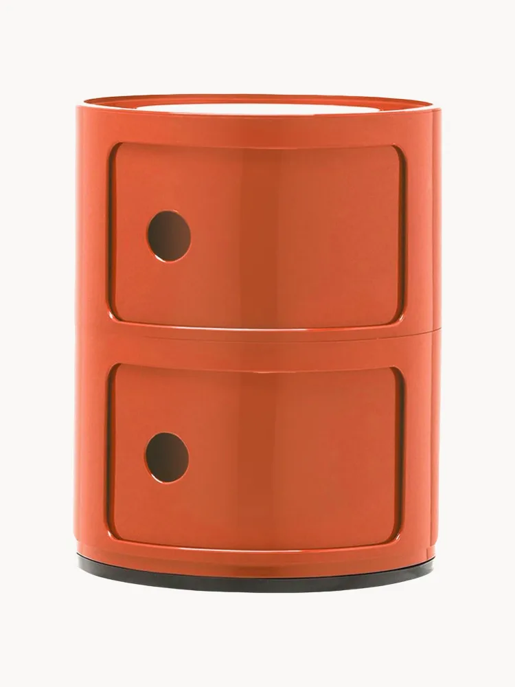 Kartell Столик приставной Componibili, 2 модуля, Ø 32 × В 40 см, Оранжевый