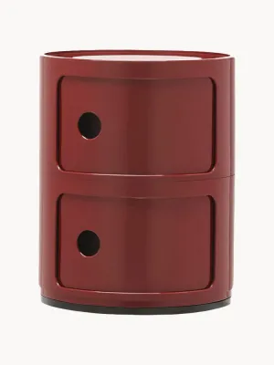 Kartell Столик приставной Componibili, 2 модуля, Ø 32 × В 40 см, Бордовый