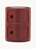 Kartell Столик приставной Componibili, 2 модуля, Ø 32 × В 40 см, Бордовый — фото 1