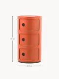 Kartell Столик приставной Componibili, 3 модуля, Ø 32 × В 59 см, Оранжевый — фото 2