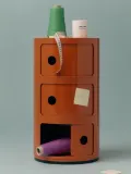 Kartell Столик приставной Componibili, 3 модуля, Ø 32 × В 59 см, Оранжевый — фото 6