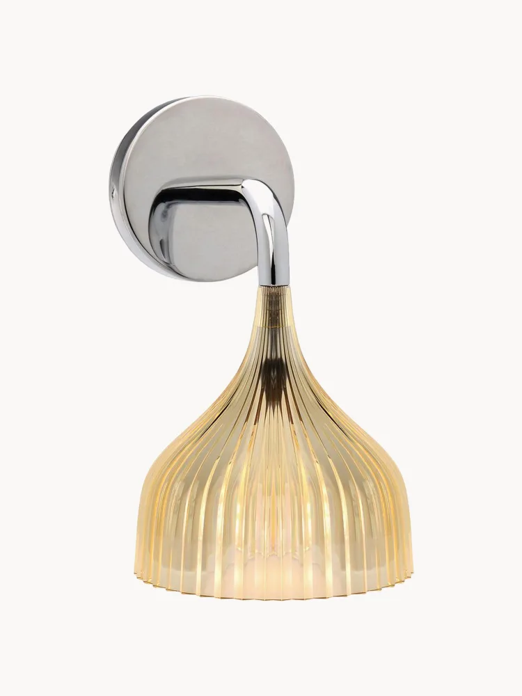 Kartell Настенный светильник E', Ø 14 × В 24 см, Светлый жёлтый