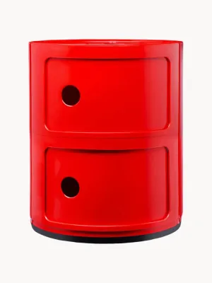 Kartell Столик приставной Componibili, 2 модуля, Ø 32 × В 40 см, Коралловый