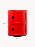 Kartell Столик приставной Componibili, 2 модуля, Ø 32 × В 40 см, Коралловый — фото 2
