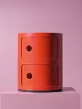 Kartell Столик приставной Componibili, 2 модуля, Ø 32 × В 40 см, Коралловый — фото 5