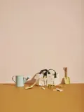 Kids Concept Набор игрушек садовых Kids' Hub в хлопковой сумке, лейка и инструменты из бука, сумка 22х12х19 см — фото 5