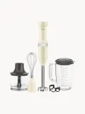 Блендер погружной KitchenAid Classic, набор 6 предметов с чашей 1 л и измельчителем, кремово-белый — фото 1
