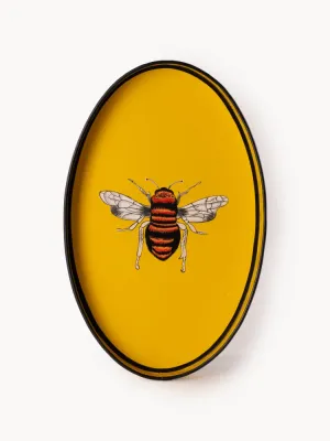 Les Ottomans Поднос декоративный расписной Fauna, 20 x 33 см, Ш 20 × Г 33 см, Горчичный