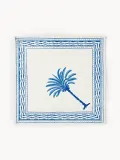 Les Ottomans Салфетка сервировочная The Palms из хлопка с ручной печатью, 40х40 см — фото 3