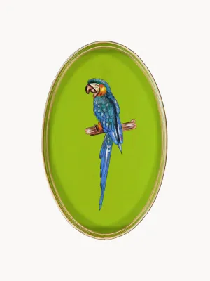 Les Ottomans Поднос декоративный расписной Fauna, 20 x 33 см, Ш 20 × Г 33 см, Зелёный