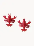 Кольцо для салфеток Les Ottomans Lobster из стеклянных бусин, красное, набор 2 шт — фото 3