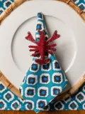 Кольцо для салфеток Les Ottomans Lobster из стеклянных бусин, красное, набор 2 шт — фото 5
