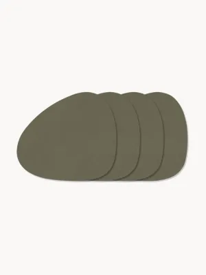 LIND DNA Набор подставок Curve, оливково-зелёный, 4 шт