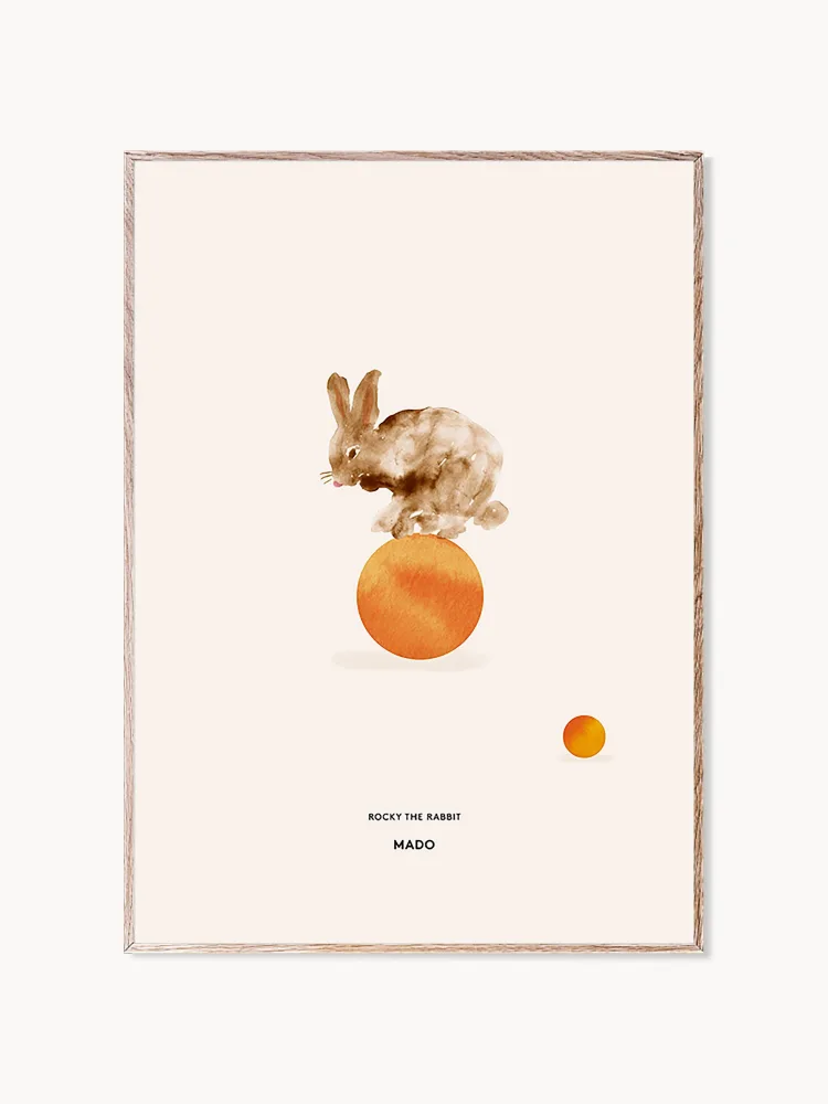 MADO Постер Rocky the Rabbit, матовая бумага 230 г, 50 x 70 см
