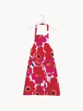 Marimekko Фартук Pieni Unikko хлопковый, Ш 84 × Д 85 см, Белый — фото 1