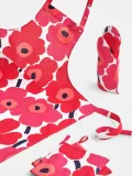 Marimekko Фартук Pieni Unikko хлопковый, Ш 84 × Д 85 см, Белый — фото 2