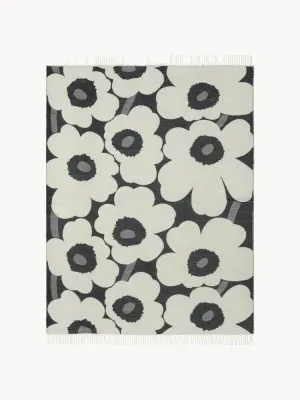 Marimekko Плед Unikko двусторонний из шерсти с хлопком