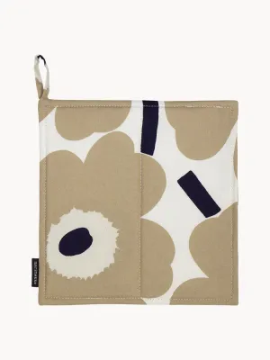 Marimekko Прихватка Pieni Unikko квадратная, Ш 22 × Д 22 см, Кремово-белый
