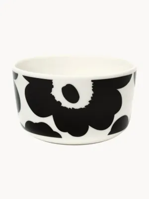 Миска Marimekko Unikko, белая с чёрным узором