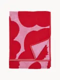 Marimekko Полотенце банное Unikko двустороннее, бледно-розовое с красным — фото 3