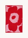 Marimekko Полотенце банное Unikko двустороннее, бледно-розовое с красным — фото 5