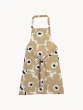 Marimekko Фартук Pieni Unikko хлопковый, Ш 84 × Д 85 см, Кремово-белый — фото 1