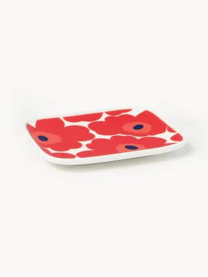 Marimekko Тарелка для завтрака Unikko, Ш 12 × Г 15 см, Белый