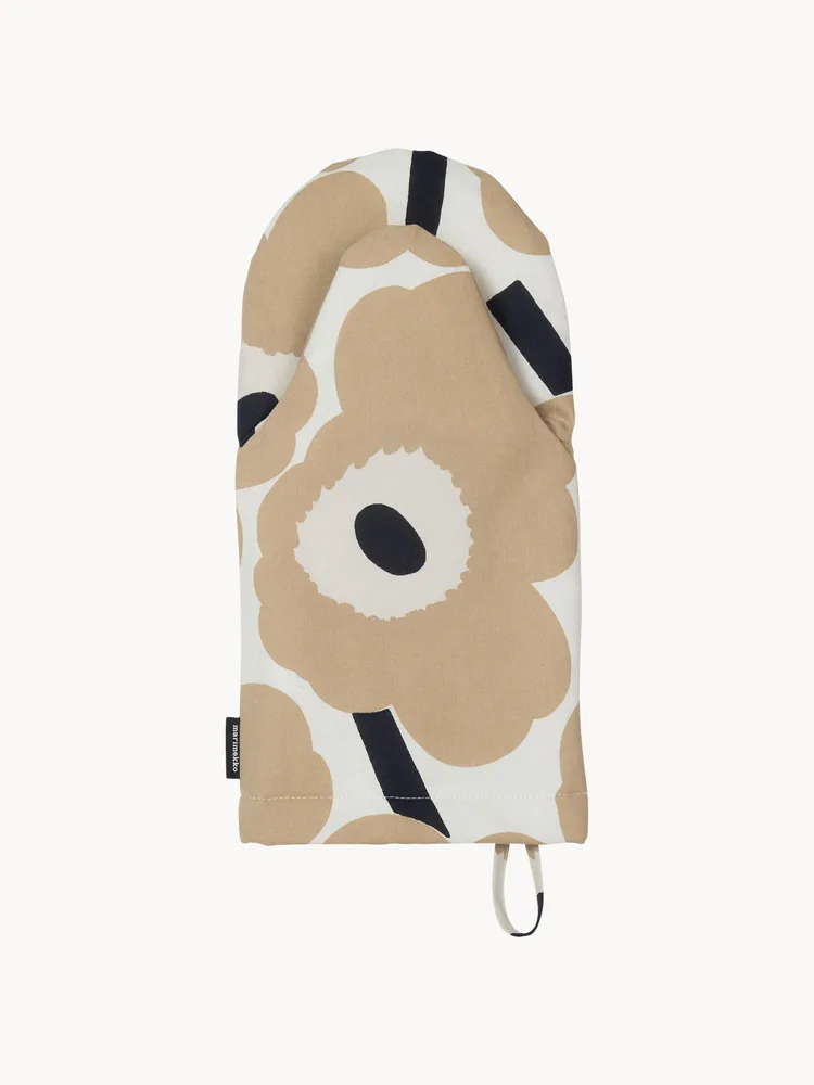 Marimekko Рукавица кухонная Pieni Unikko, Ш 15 × Д 32 см, Кремово-белый